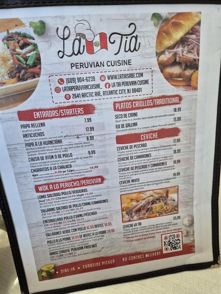 La Tia Peruvian Cuisine Menu image 1